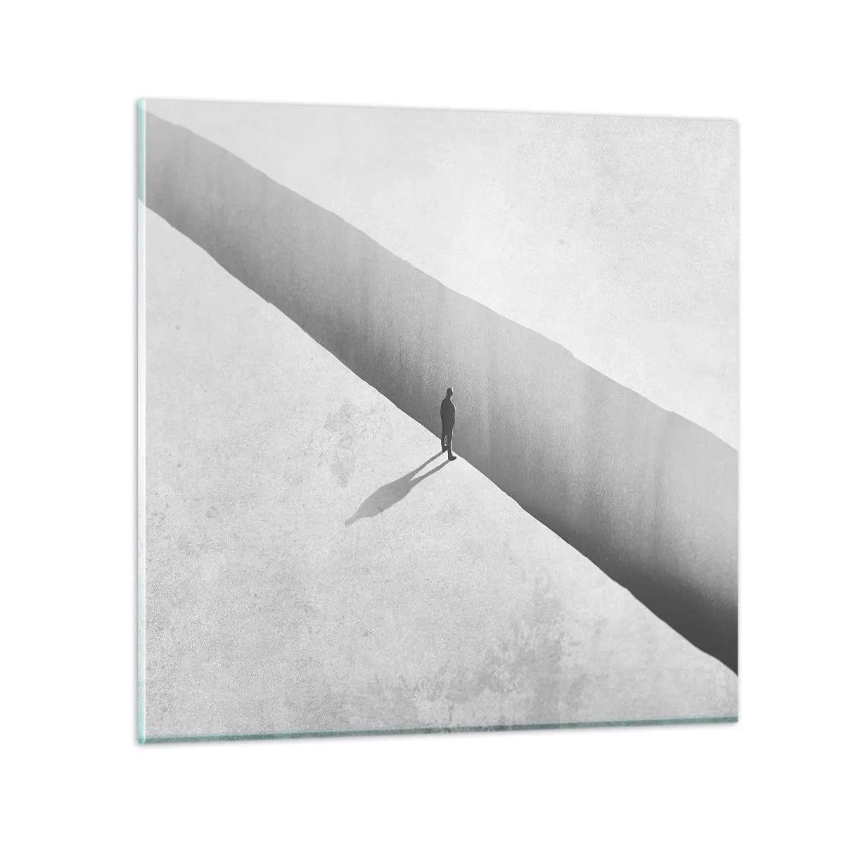 Billede på glas - Lys destination - 30x30 cm