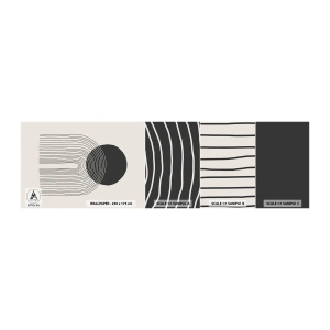 Prøve Fototapet Selvklæbende Deluxe Sticker - Rystende og selvsikker - Abstraktion, Stykke, Minimalisme - 100x30 cm