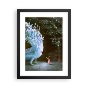 Plakat i sort ramme - Et fantastisk møde - 30x40 cm