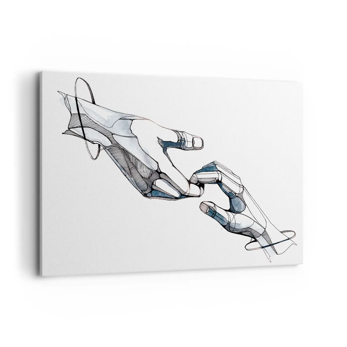 Lærredstryk - Billede på lærred - En god gestus - 120x80 cm