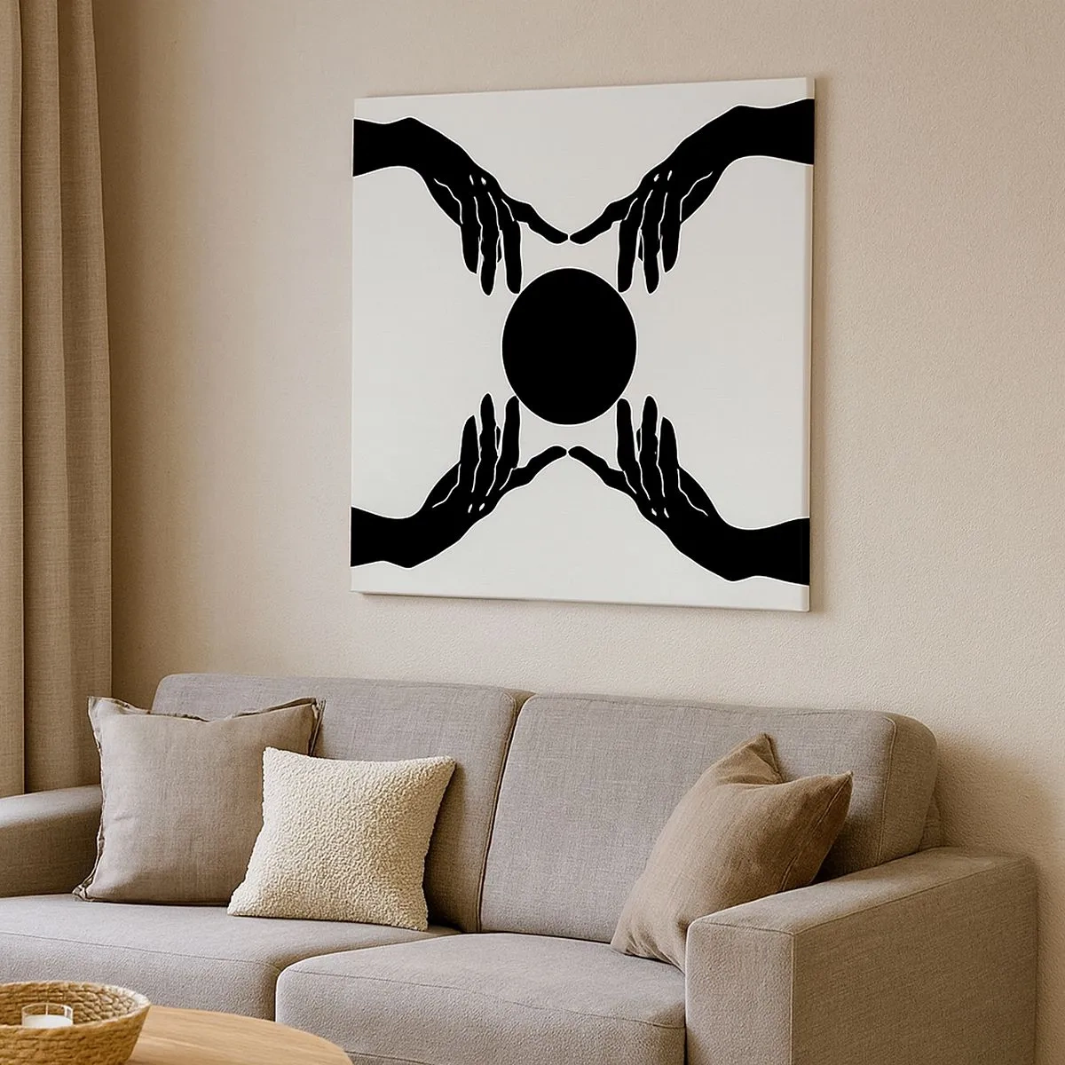 Lærredstryk - Billede på lærred - Et hemmeligt tegn - 30x30 cm