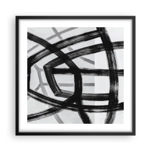 Plakat i sort ramme - Opbygning af dybde - 50x50 cm