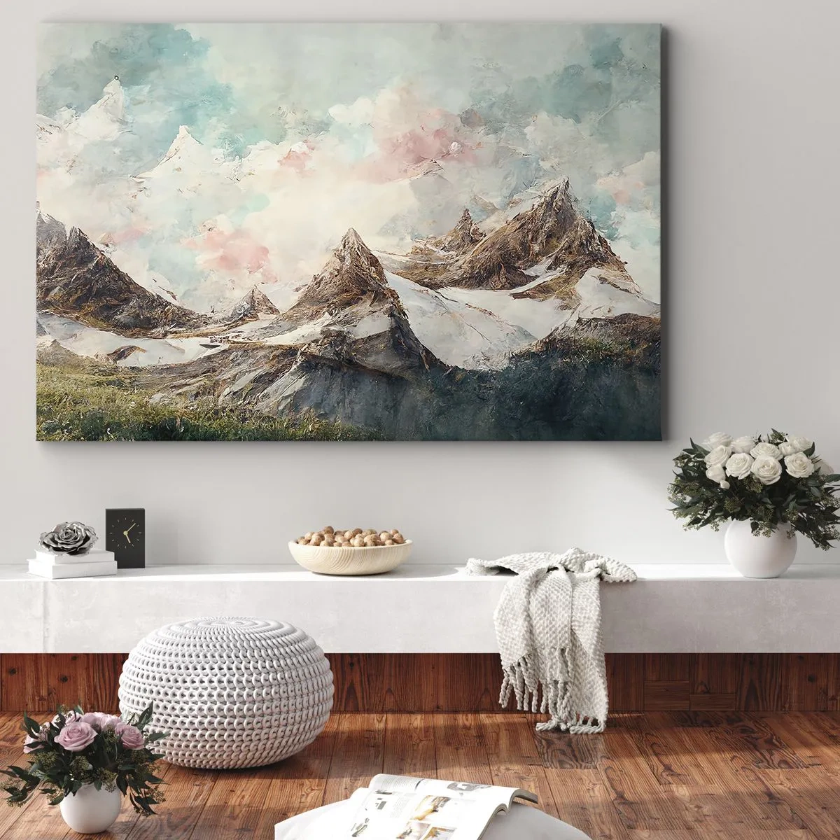 Lærredstryk - Billede på lærred - Stenede knive - 100x70 cm