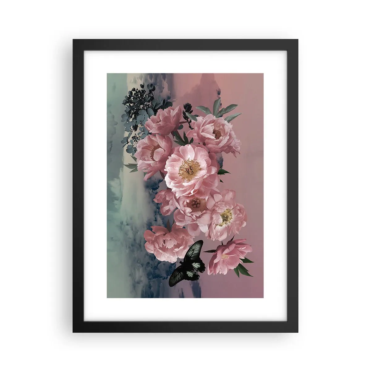 Plakat i sort ramme - Højdepunktet af romantikken - 30x40 cm