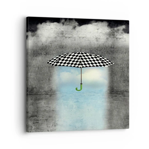 Lærredstryk - Billede på lærred - Og alligevel er det muligt - 30x30 cm