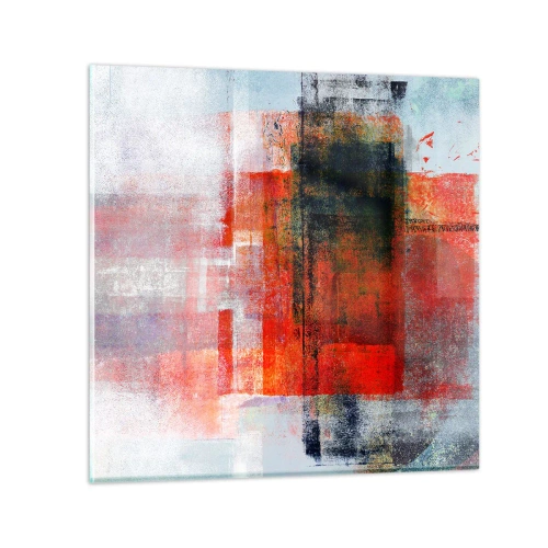 Billede på glas - Glødende komposition - 30x30 cm