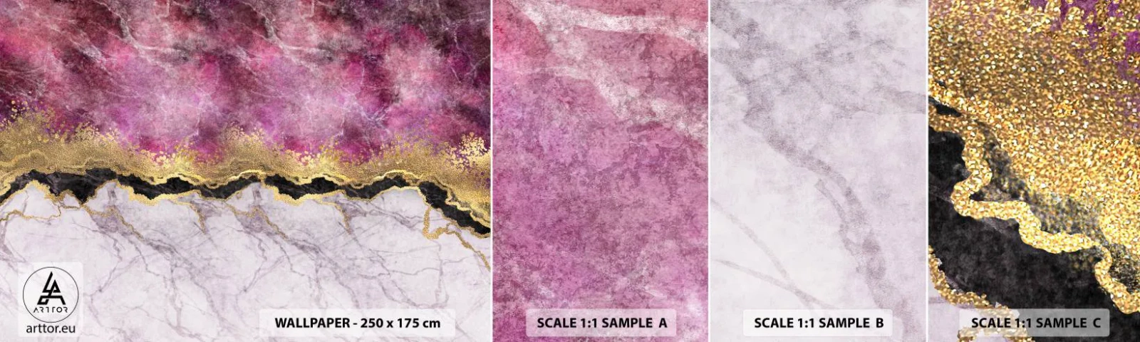 Prøve Fototapet Selvklæbende Deluxe Sticker - På grænsen - Abstraktion, Stykke, Struktur - 100x30 cm