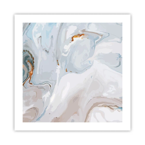 Plakat - Hvid opløftet - 50x50 cm