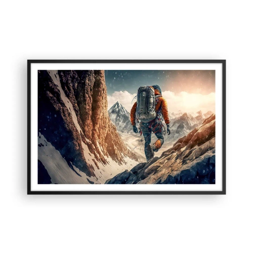 Plakat i sort ramme - Ensom kriger - 91x61 cm