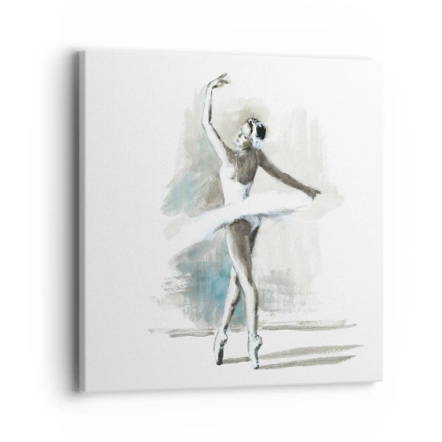 Lærredstryk - Billede på lærred - Fortryllet til en svane - 40x40 cm