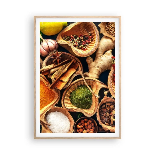 Plakat i ramme af lyst egetræ - Tag, hvad du vil have - 70x100 cm