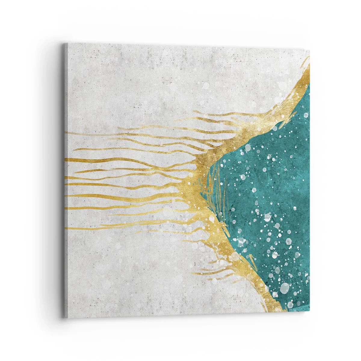 Lærredstryk - Billede på lærred - Gyldent tidevand - 70x70 cm