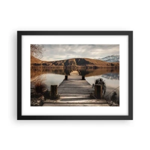 Plakat i sort ramme - Et landskab i stilhed - 40x30 cm