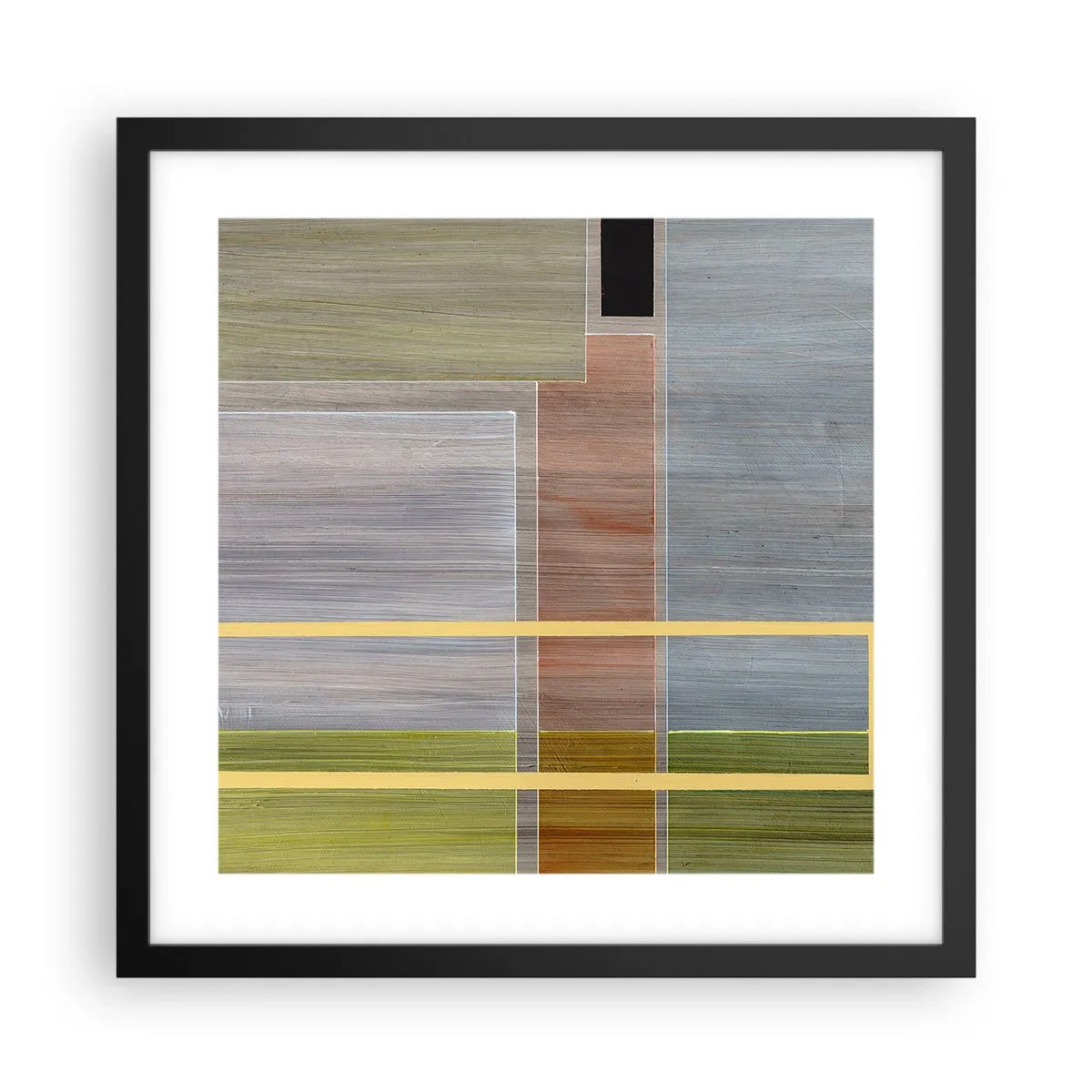 Plakat i sort ramme - Lige og rolig - 40x40 cm