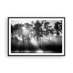 Plakat i sort ramme - Ustoppelig sol - 91x61 cm