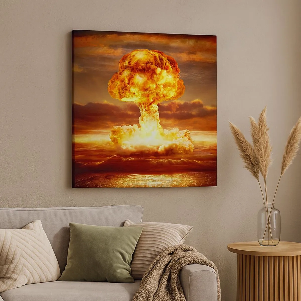 Lærredstryk - Billede på lærred - Og enden vil komme - 30x30 cm