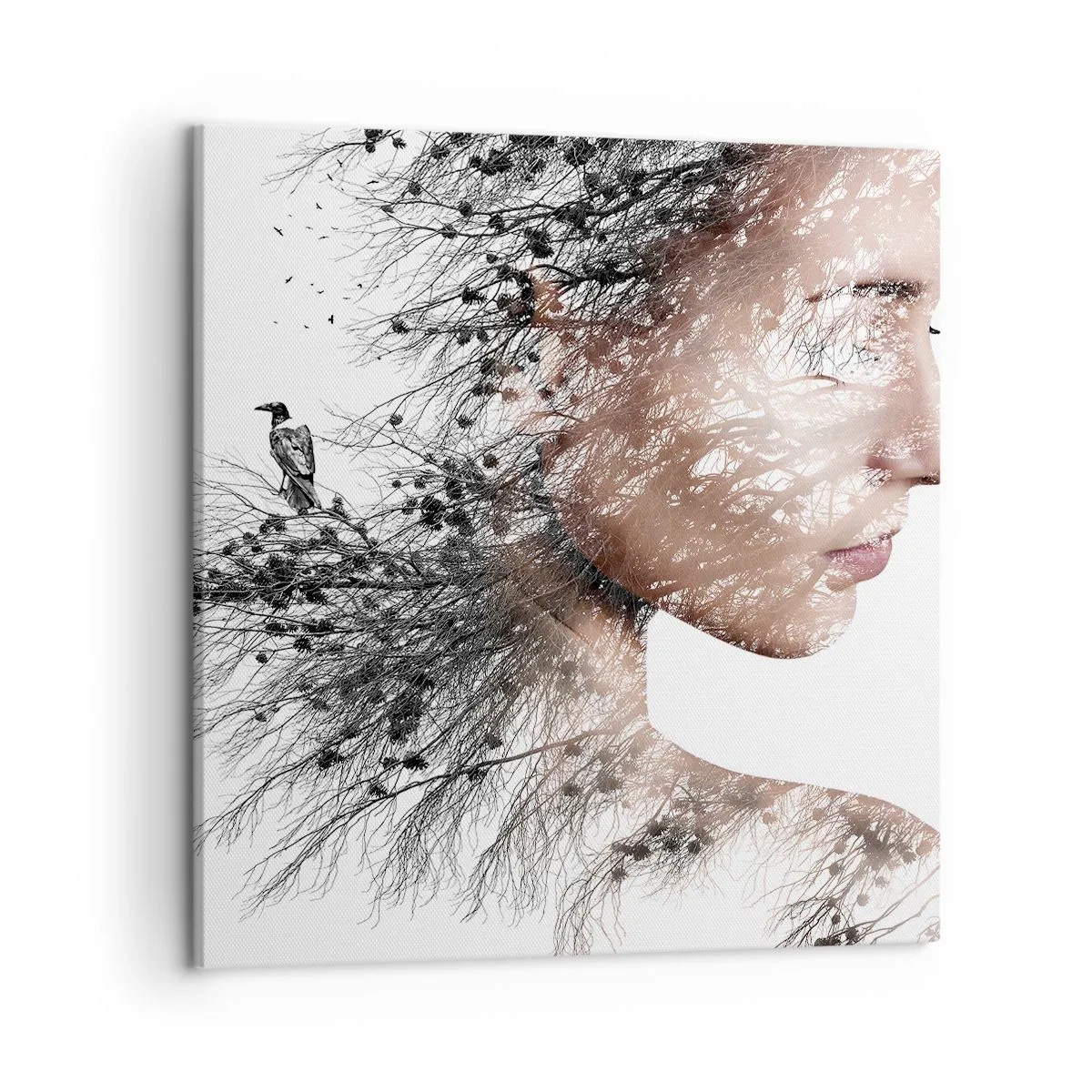 Lærredstryk - Billede på lærred - Skovens ånd - 50x50 cm