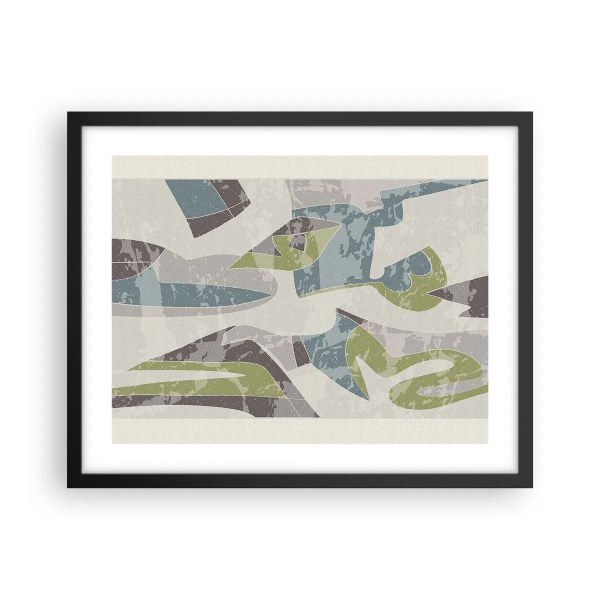 Plakat i sort ramme - Komposition bag glas - 50x40 cm