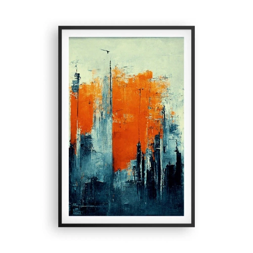 Plakat i sort ramme - Moderne landskab - 61x91 cm