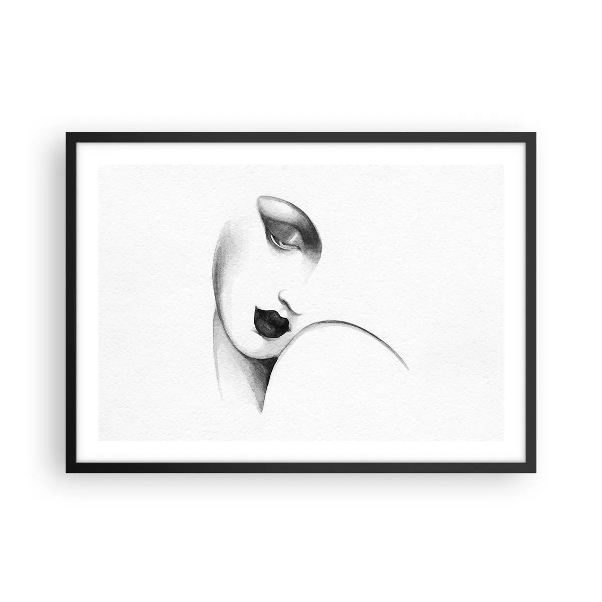 Plakat i sort ramme - I Lempickas stil - 70x50 cm