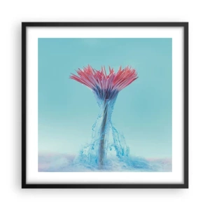 Plakat i sort ramme - I en nærende omfavnelse - 50x50 cm