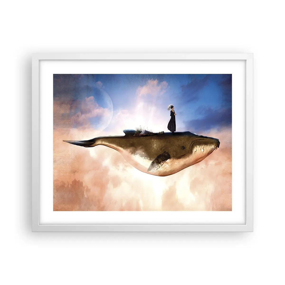 Plakat i hvid ramme - En surrealistisk rejse - 50x40 cm