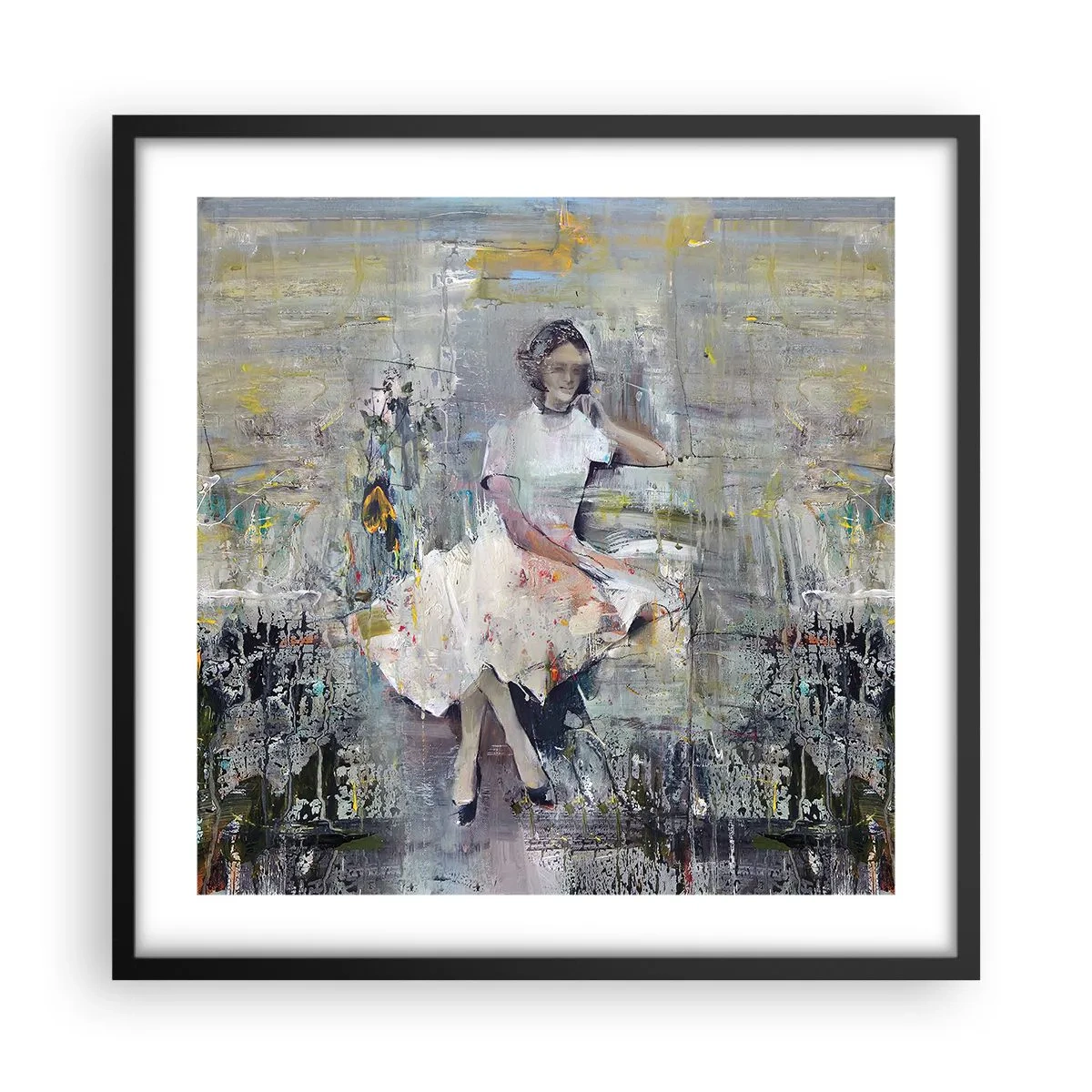 Plakat i sort ramme - Klassisk og moderne - 50x50 cm