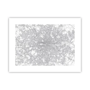 Plakat - Kort over Londons labyrint - 40x30 cm