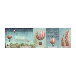 Prøve Fototapet Premium Canvas - Fri fra livets travlhed og travlhed - Abstraktion, Rejse, Ballonflyvning - 100x30 cm