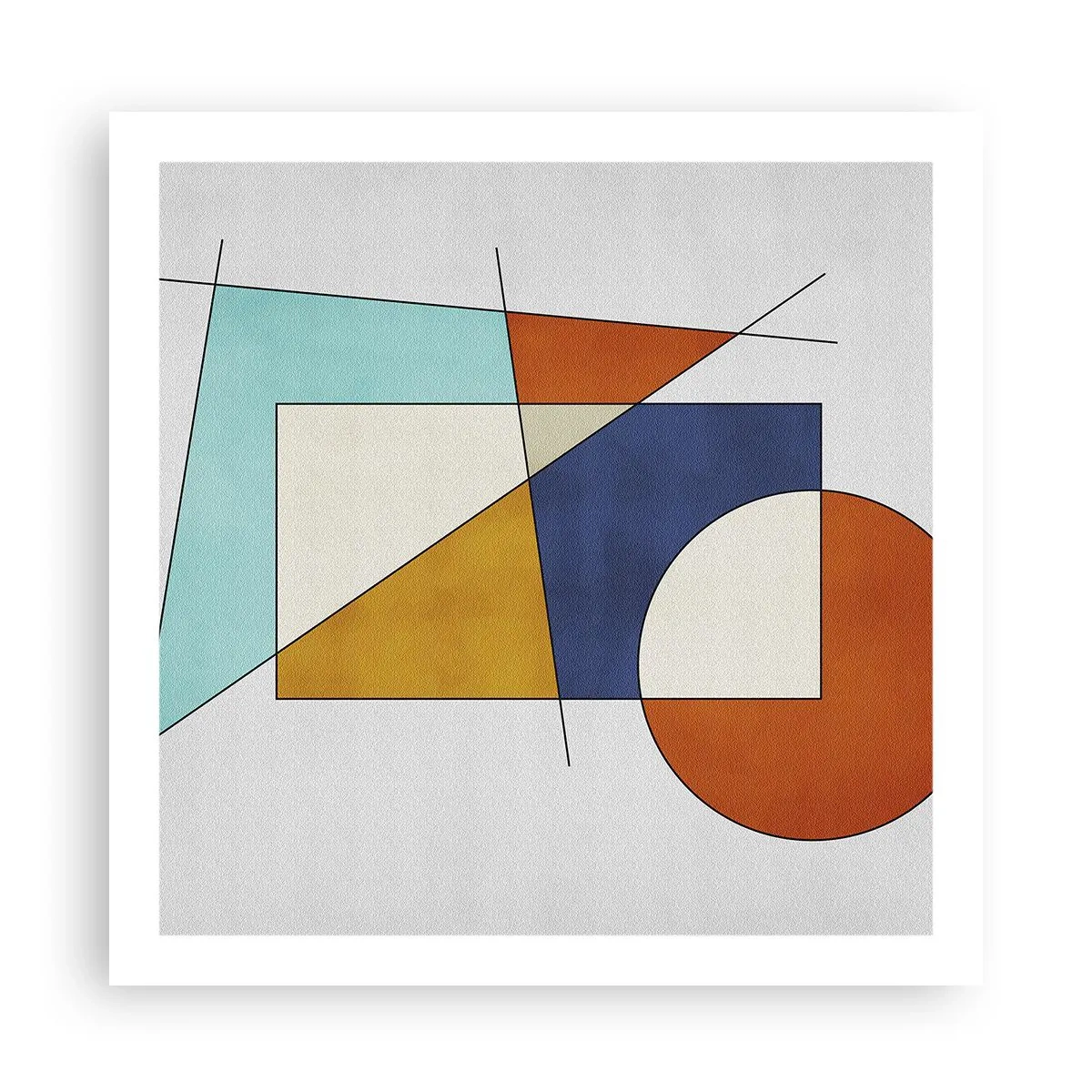 Plakat - Abstraktion: modernistisk leg - 60x60 cm