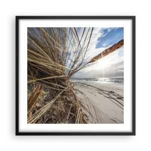 Plakat i sort ramme - Et møde mellem elementerne - 50x50 cm