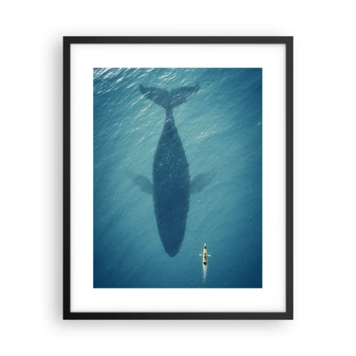 Plakat i sort ramme - Møde på havet - 40x50 cm