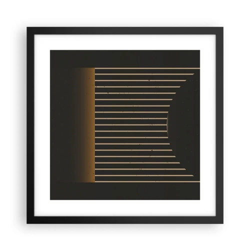 Plakat i sort ramme - Udforsk mørket - 40x40 cm