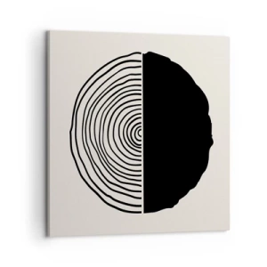 Lærredstryk - Billede på lærred - Halvt og halvt - 60x60 cm