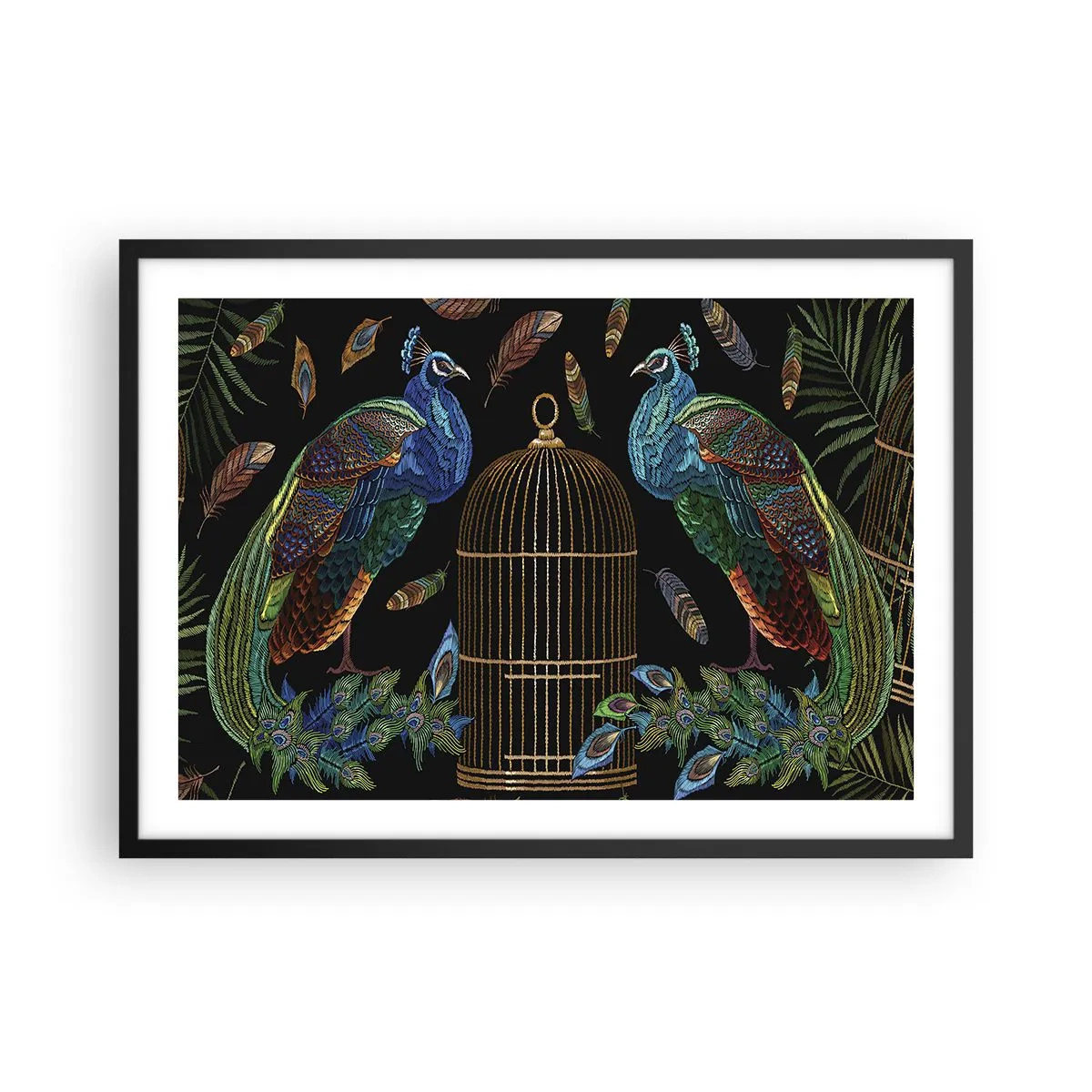 Plakat i sort ramme - I kongelige gevandter - 70x50 cm