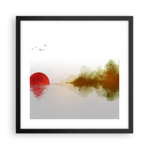 Plakat i sort ramme - Et løfte om fred - 40x40 cm