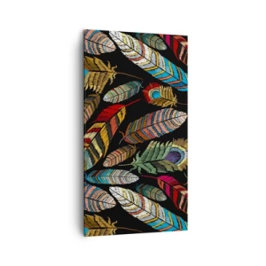 Lærredstryk - Billede på lærred - Fuglekarneval - 45x80 cm