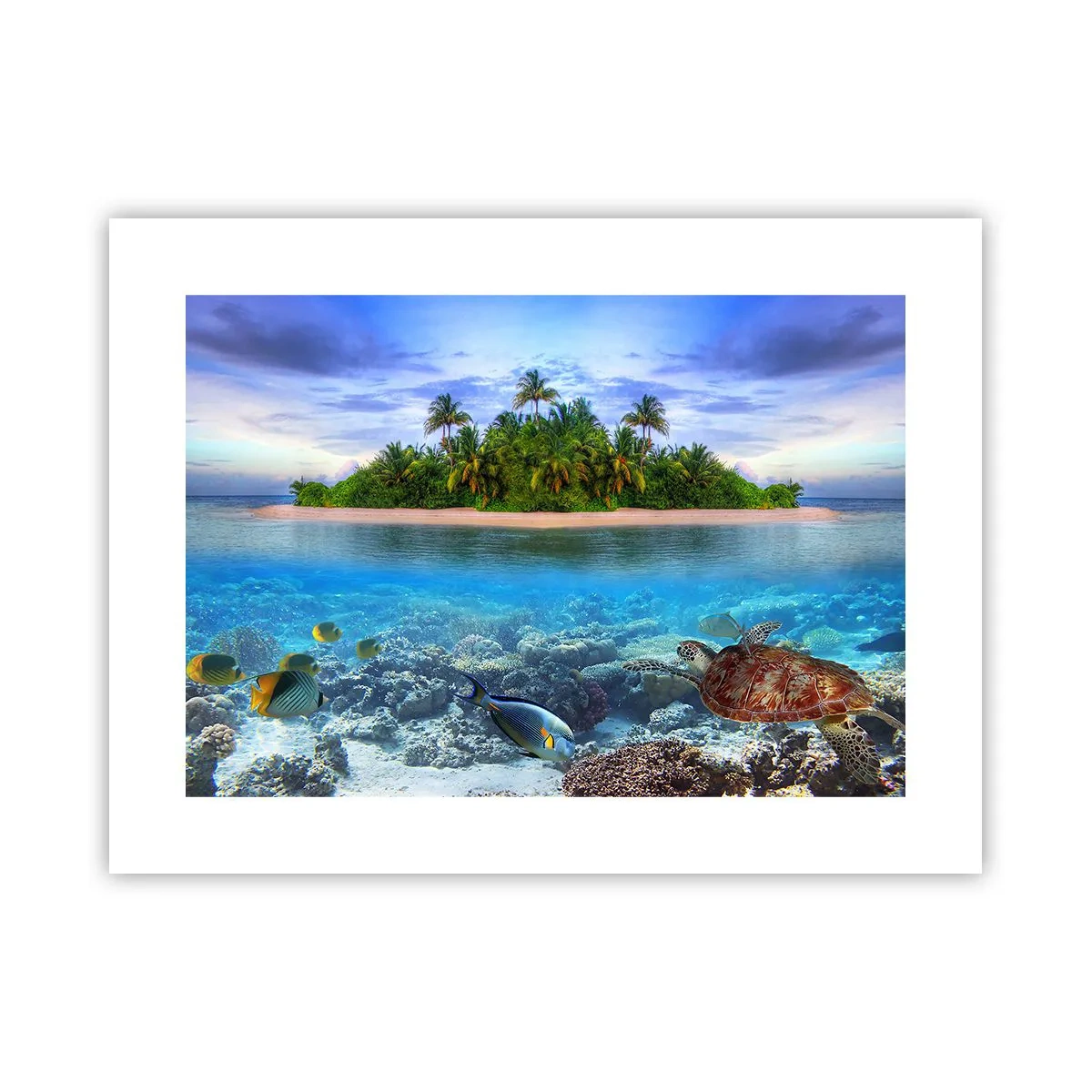Plakat - Den himmelske ø inviterer dig - 40x30 cm