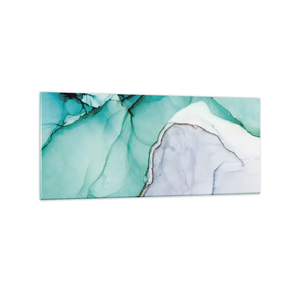 Billede på glas - Undersøgelse i turkis - 120x50 cm