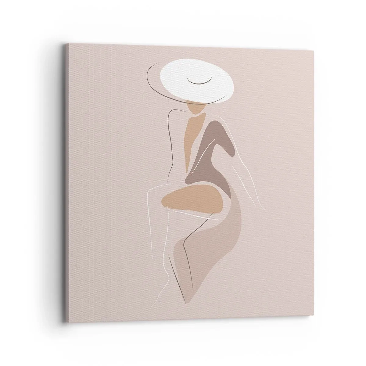 Lærredstryk - Billede på lærred - En dame, der skal være - 70x70 cm