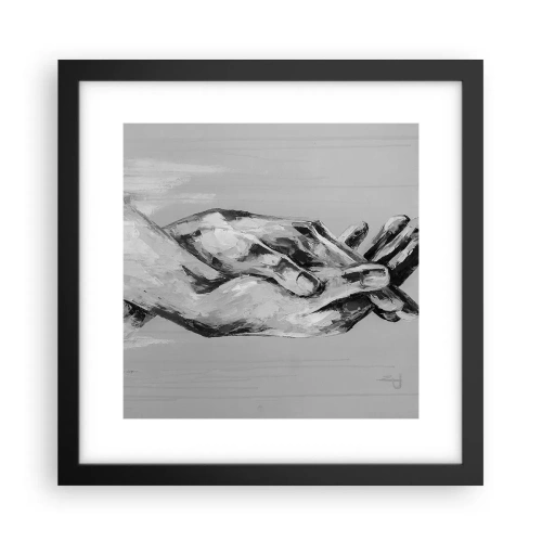 Plakat i sort ramme - Begyndelsen ... - 30x30 cm