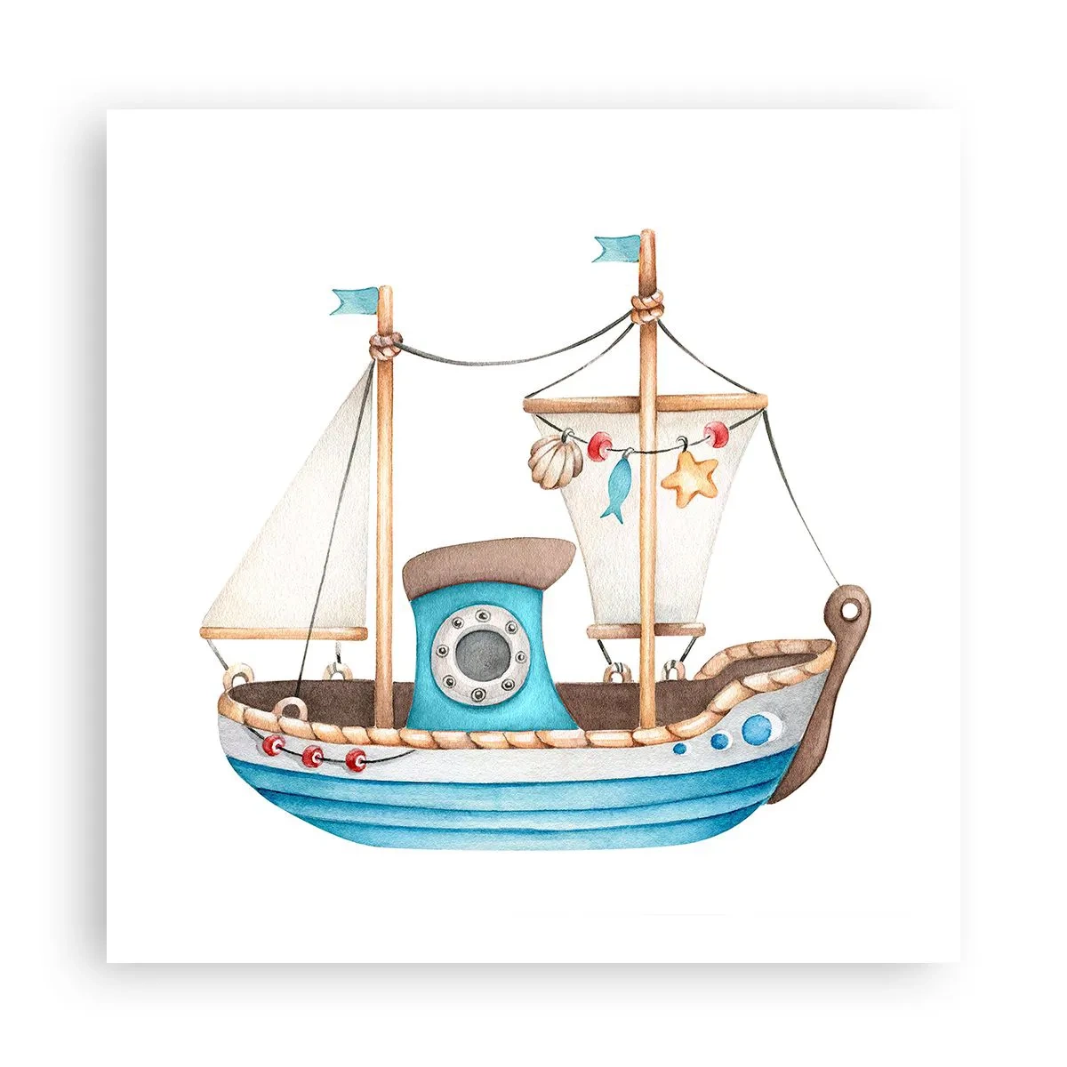 Plakat - Ohøj, eventyr! - 60x60 cm