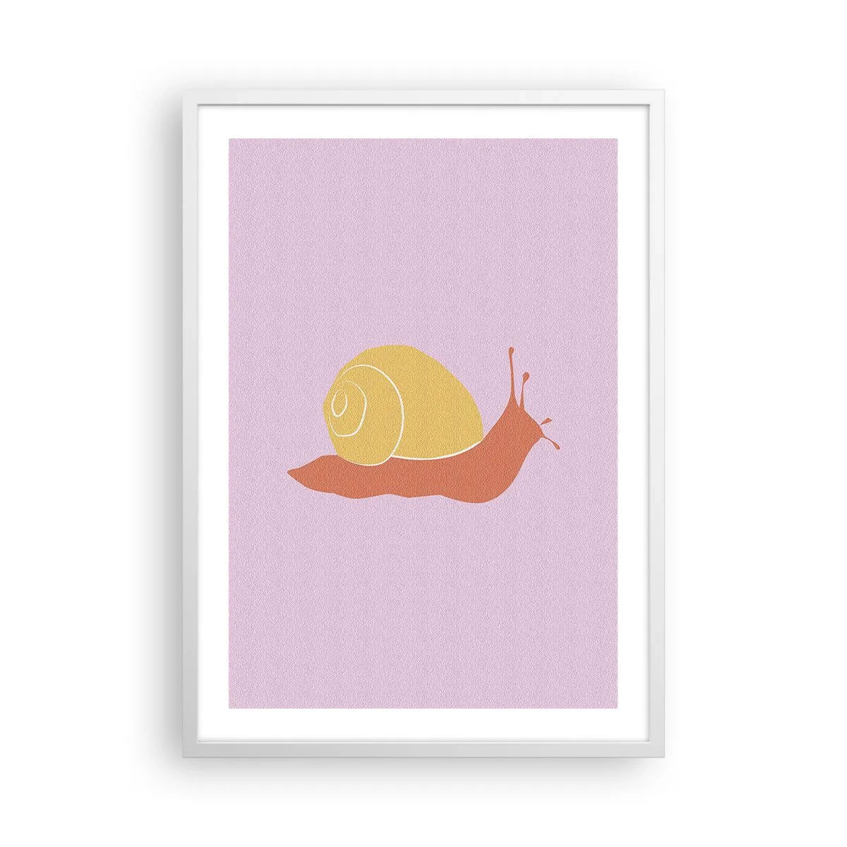 Plakat i hvid ramme - Der er ingen hastværk - 50x70 cm