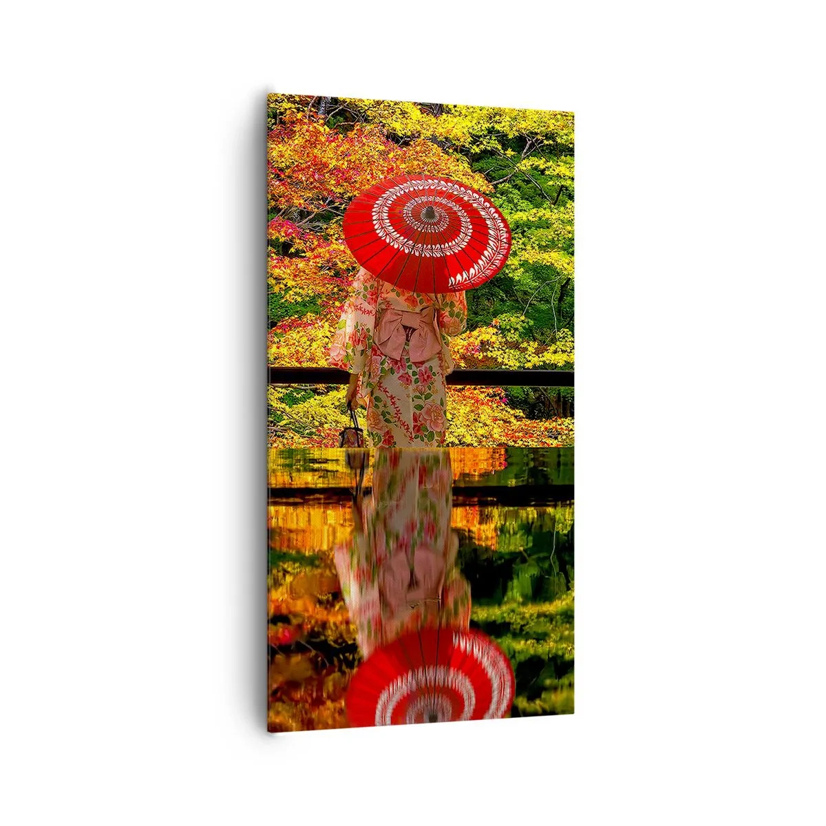 Lærredstryk - Billede på lærred - I naturens tempel - 65x120 cm