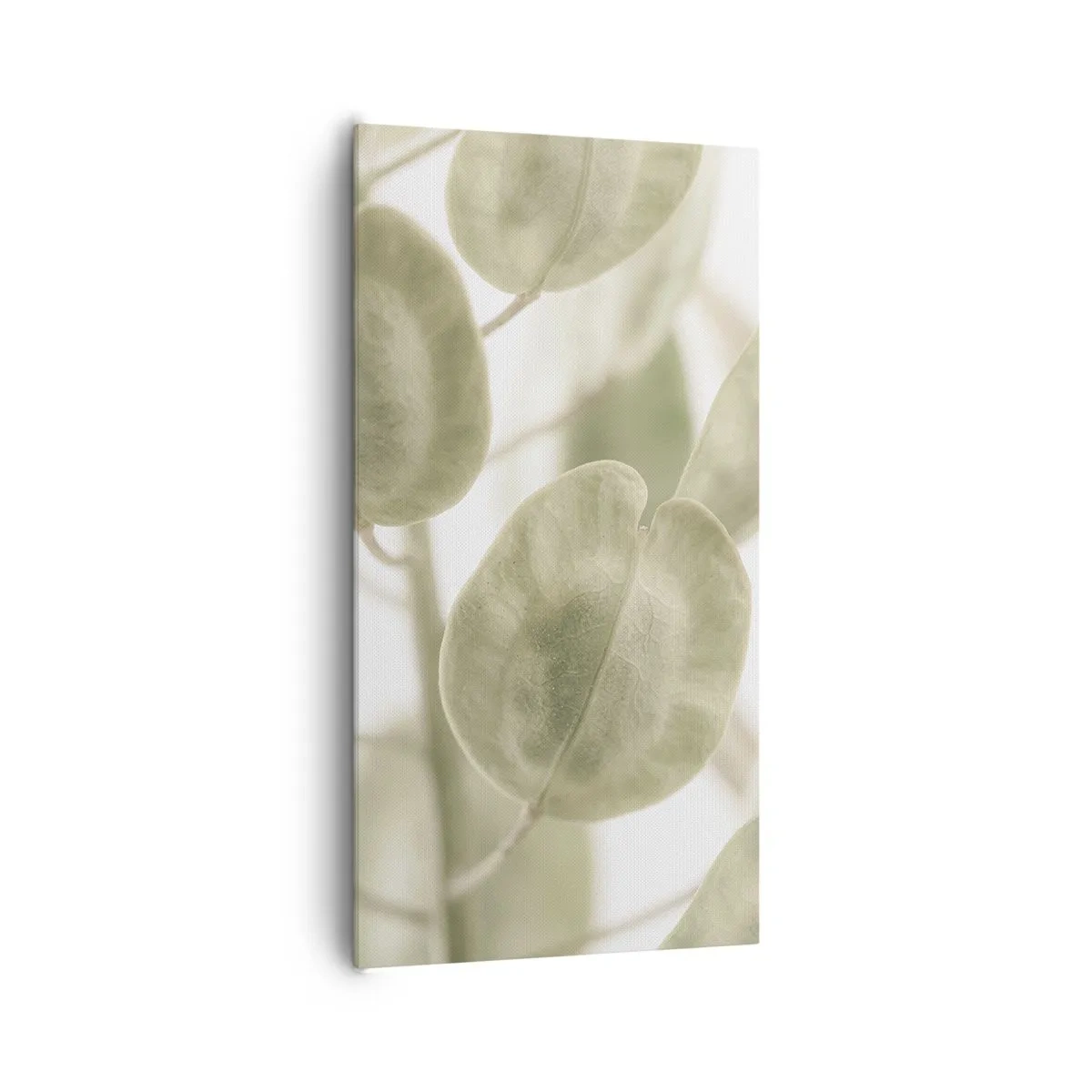 Lærredstryk - Billede på lærred - I begyndelsen var der blade... - 65x120 cm