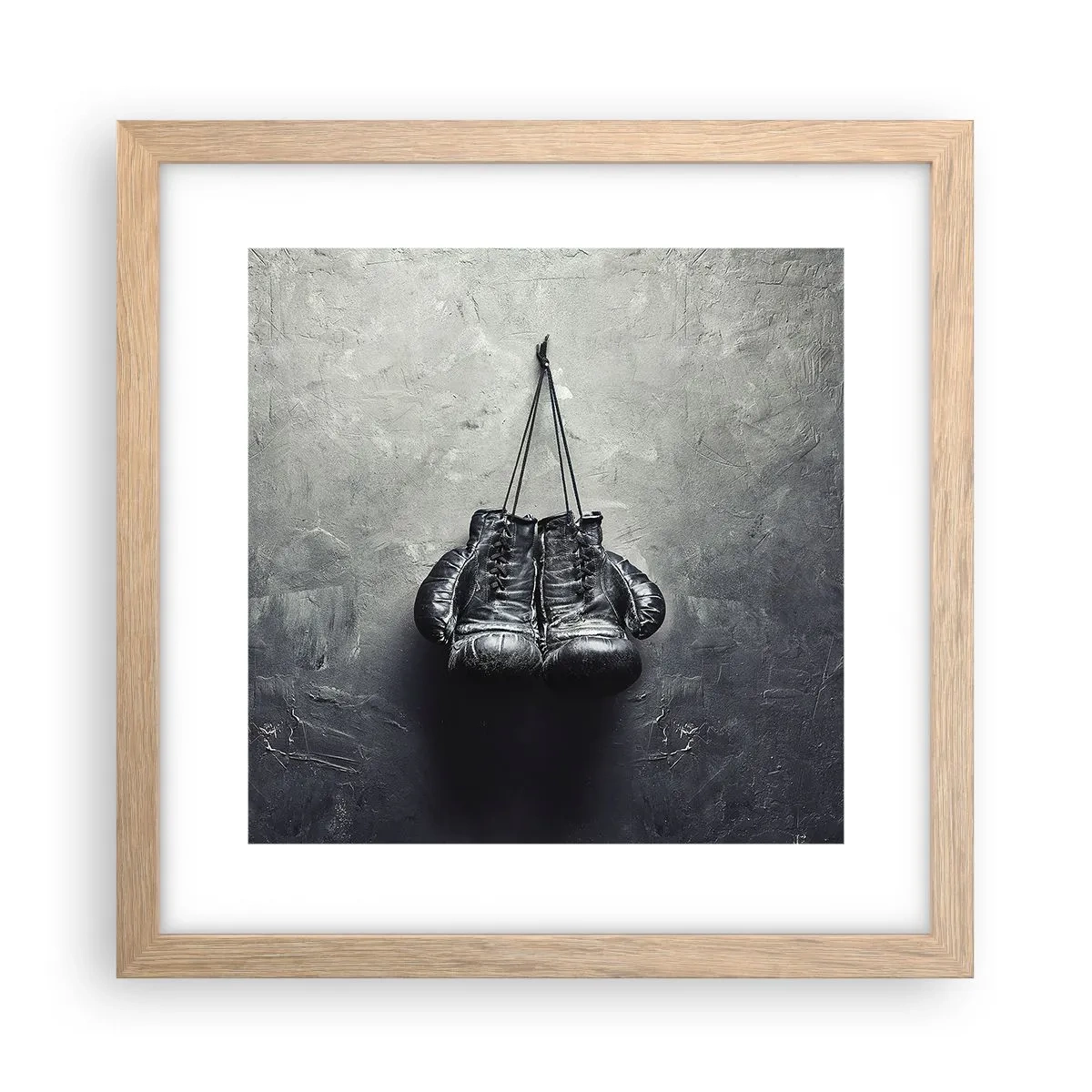 Plakat i ramme af lyst egetræ - En tid med kamp og en tid med fred - 30x30 cm