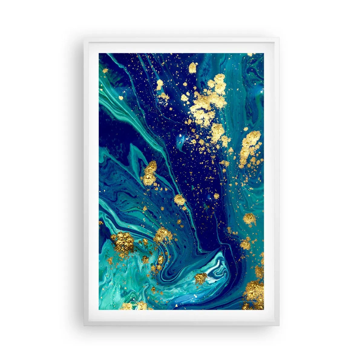 Plakat i hvid ramme - Solblade  - 61x91 cm