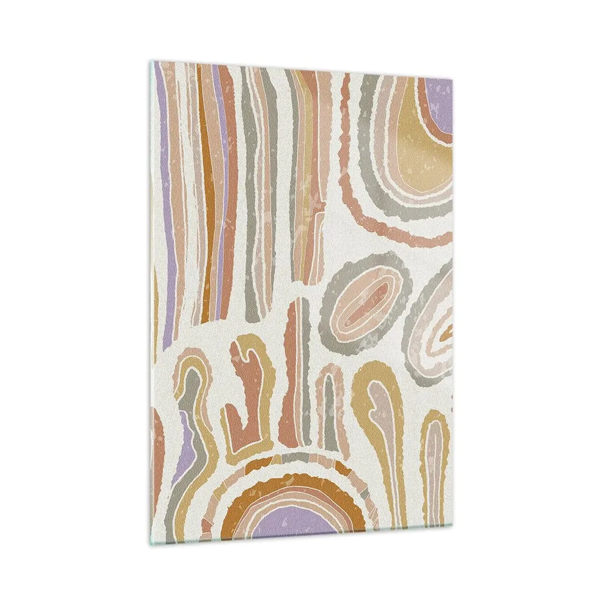 Billede på glas - Farverige tværsnit - 50x70 cm