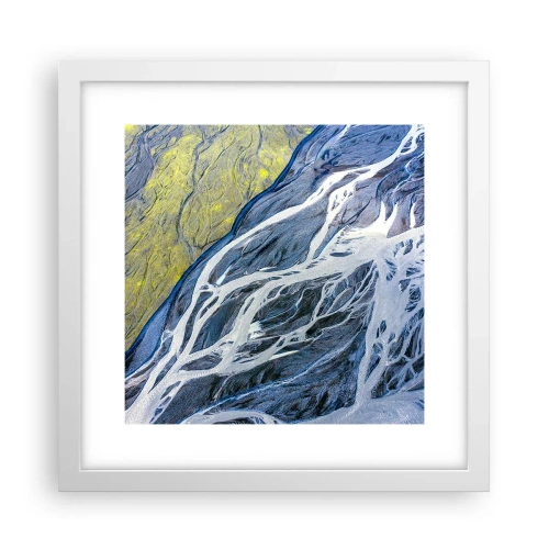 Plakat i hvid ramme - Naturens hulemalerier - 30x30 cm