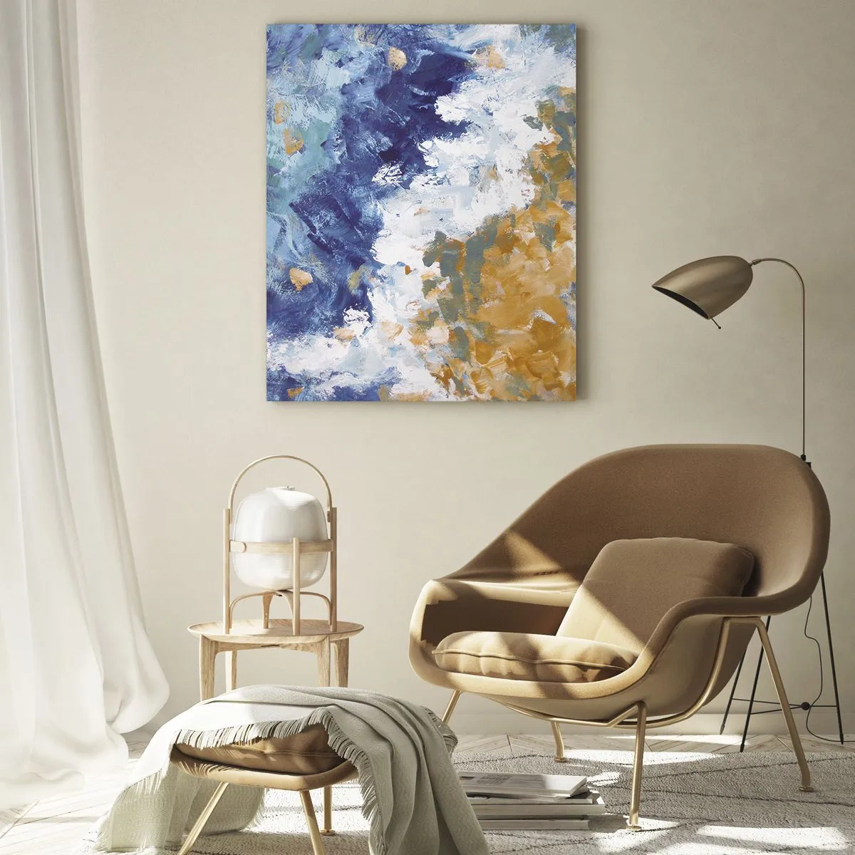 Billede på glas - Elementernes dans - 50x70 cm